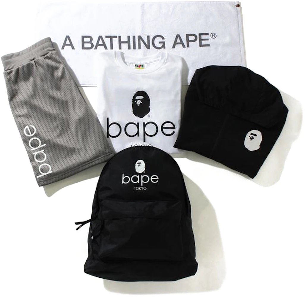 BAPE Book Bag A BATHING APE 2019 Black Collection Bag SUPREME STUSSY