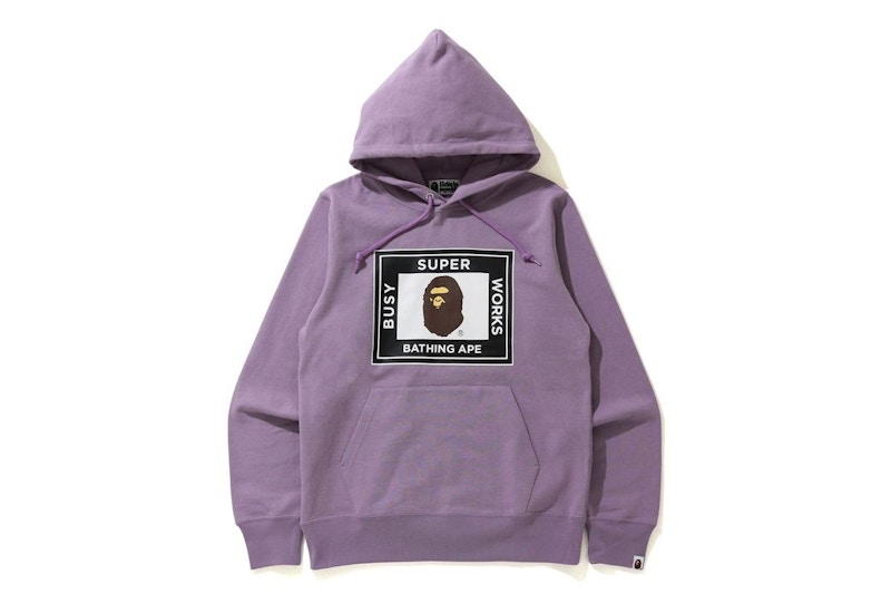 Purple bape best sale hoodie stockx