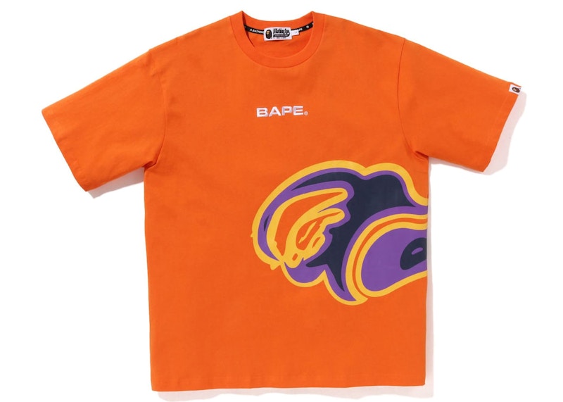 BAPE Thermography Relaxed Fit Tee Orange Men's - SS23 - US