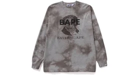 BAPE Tie Dye Bathing Ape L/S Tee Gray