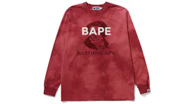 BAPE Tie Dye Bathing Ape L/S Tee Red