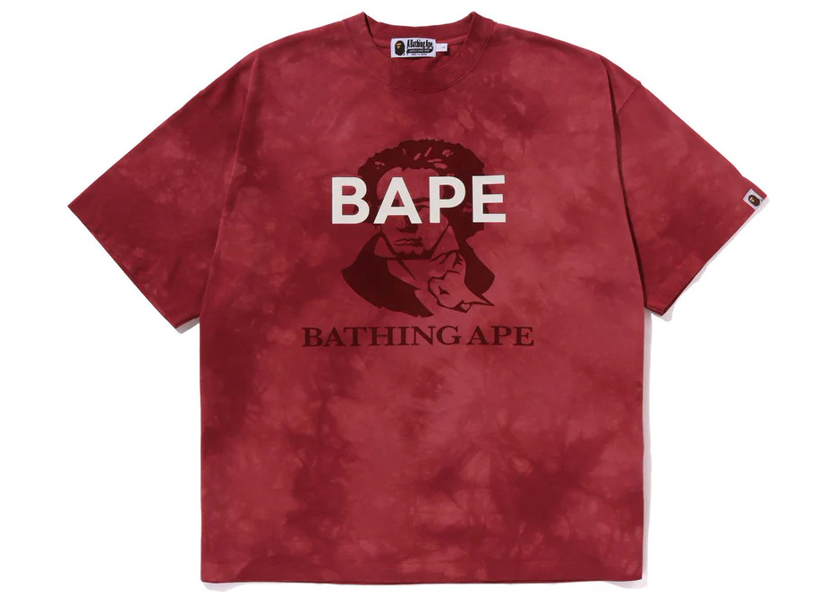 BAPE Tie Dye Bathing Ape Tee Red Men's - FW23 - US