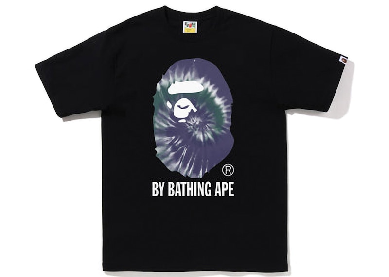 Black and shop purple bape shirt