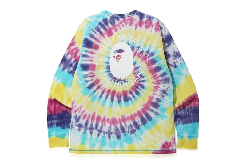 BAPE Tie Dye L/S Tee Multi Men's - SS20 - US