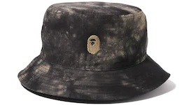 BAPE Tie Dye One Point Bucket Hat Black