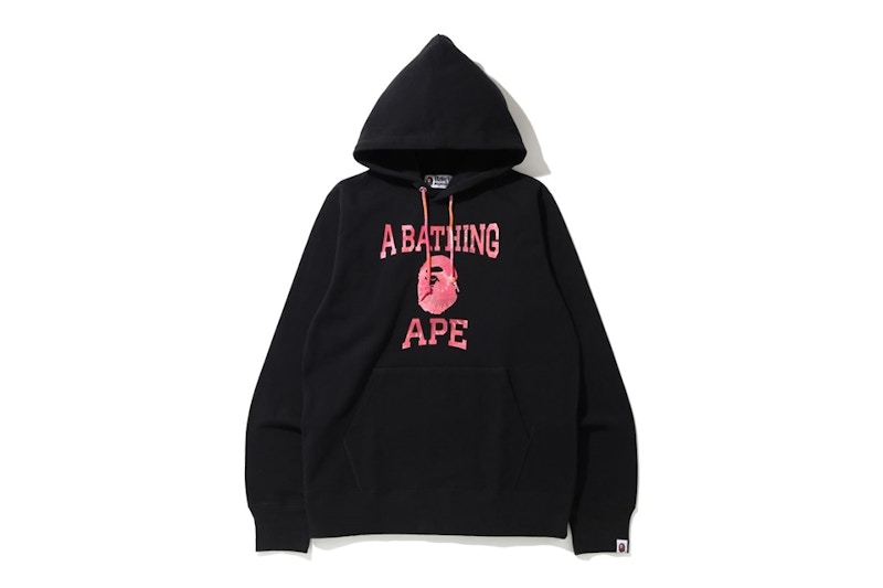 Black and red online bape hoodie