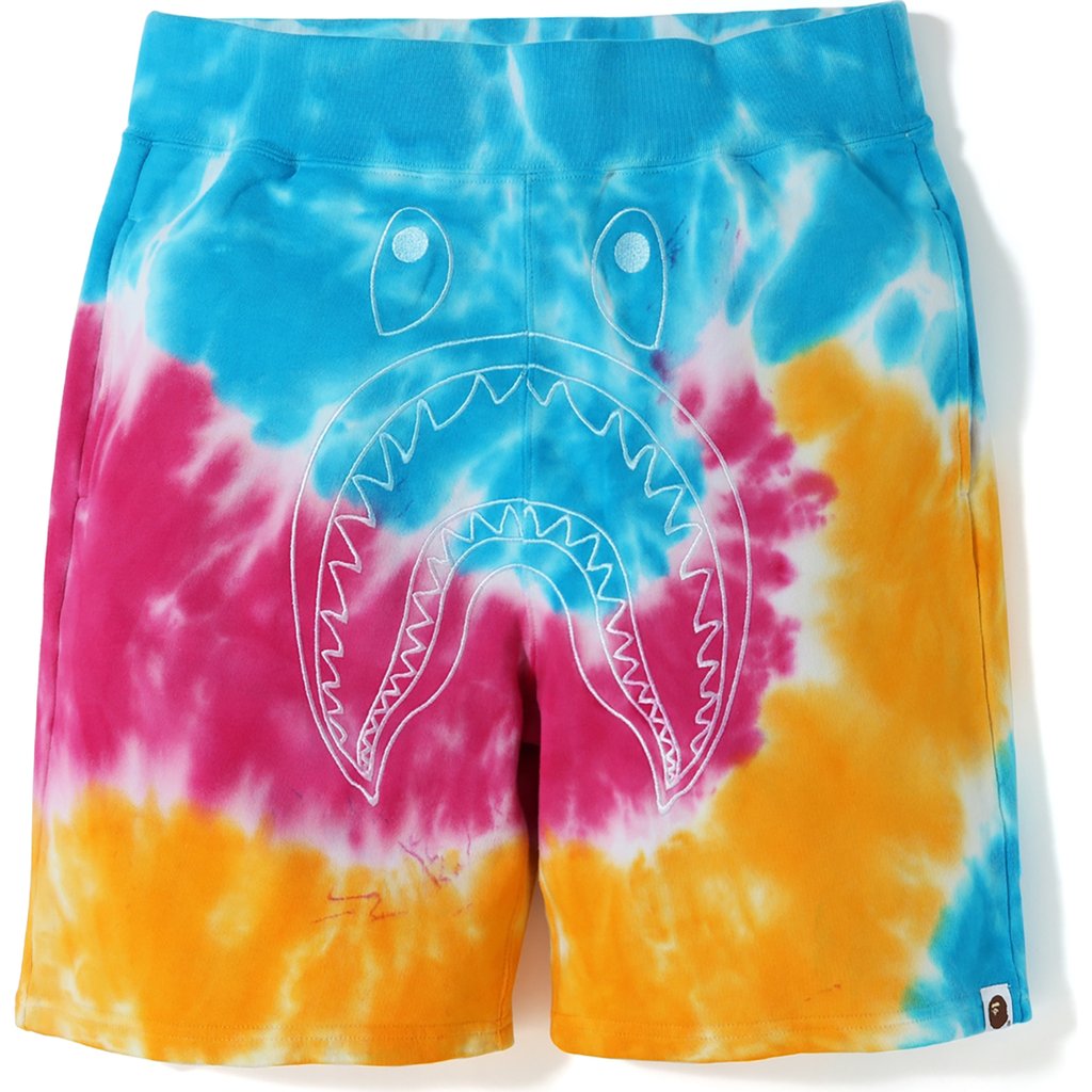 BAPE Tie Dye Shark Sweat (SS19) Shorts Multi Men's - SS19