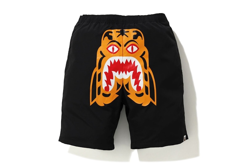 BAPE Tiger Beach Shorts Black - SS20 Men's - US