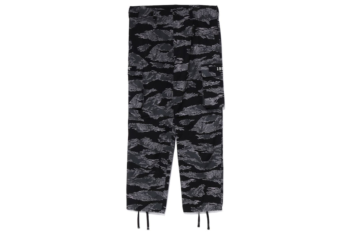 Pre-owned Bape Tiger Camo Relaxed Fit Military Pants Black