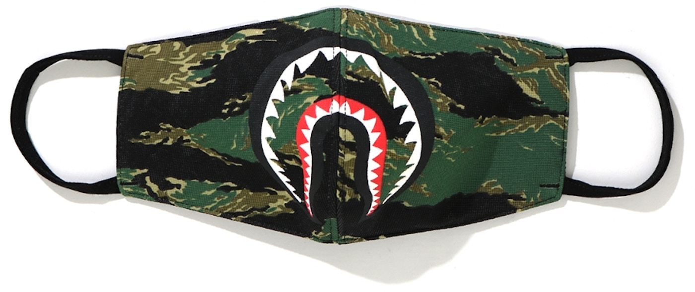 BAPE Tiger Camo Shark Mask Green - FW19