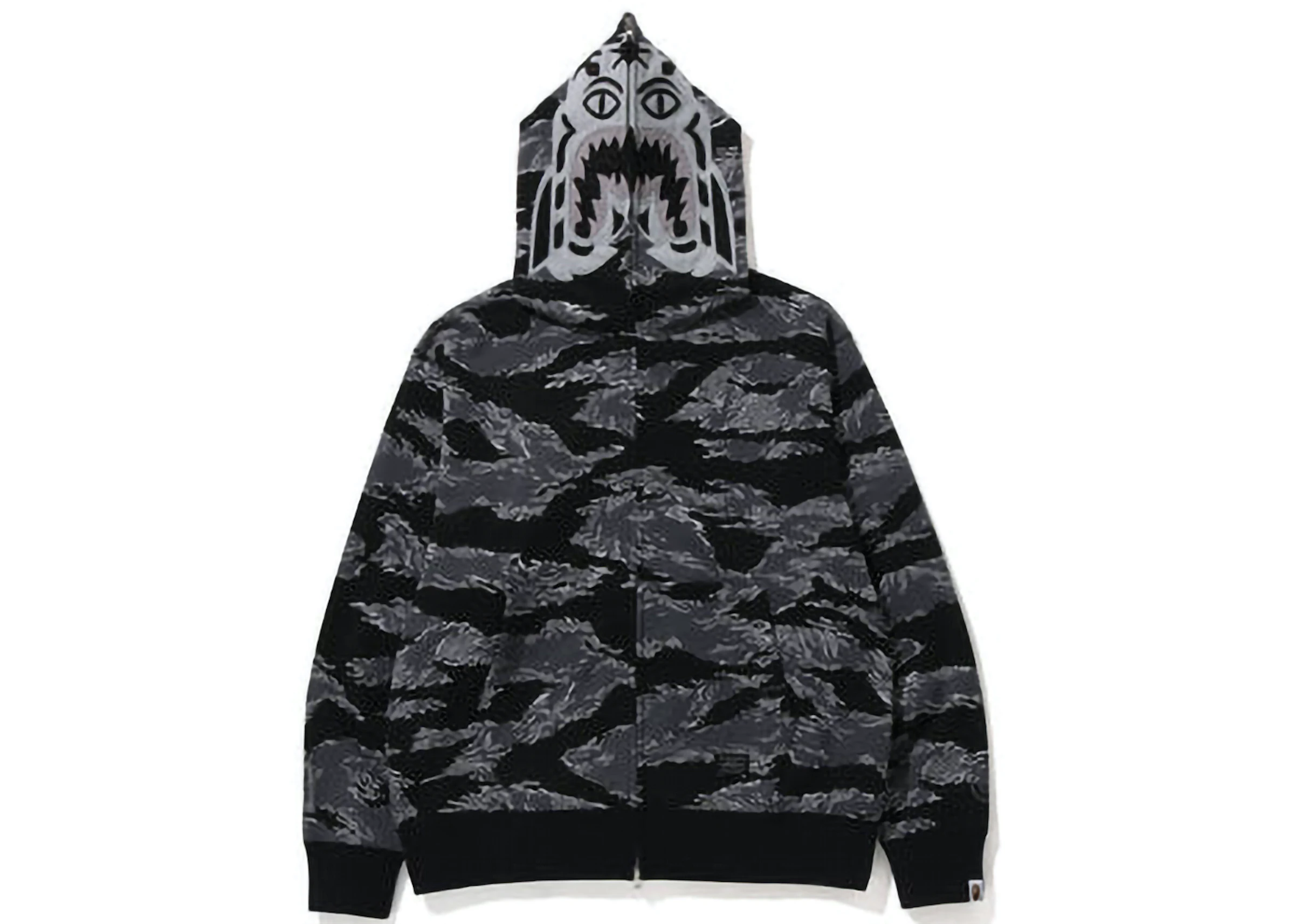 session Hearty Ritual BAPE Tiger Camo Tiger Relaxed Fit Full Zip Hoodie (FW22) Black - FW22 - US