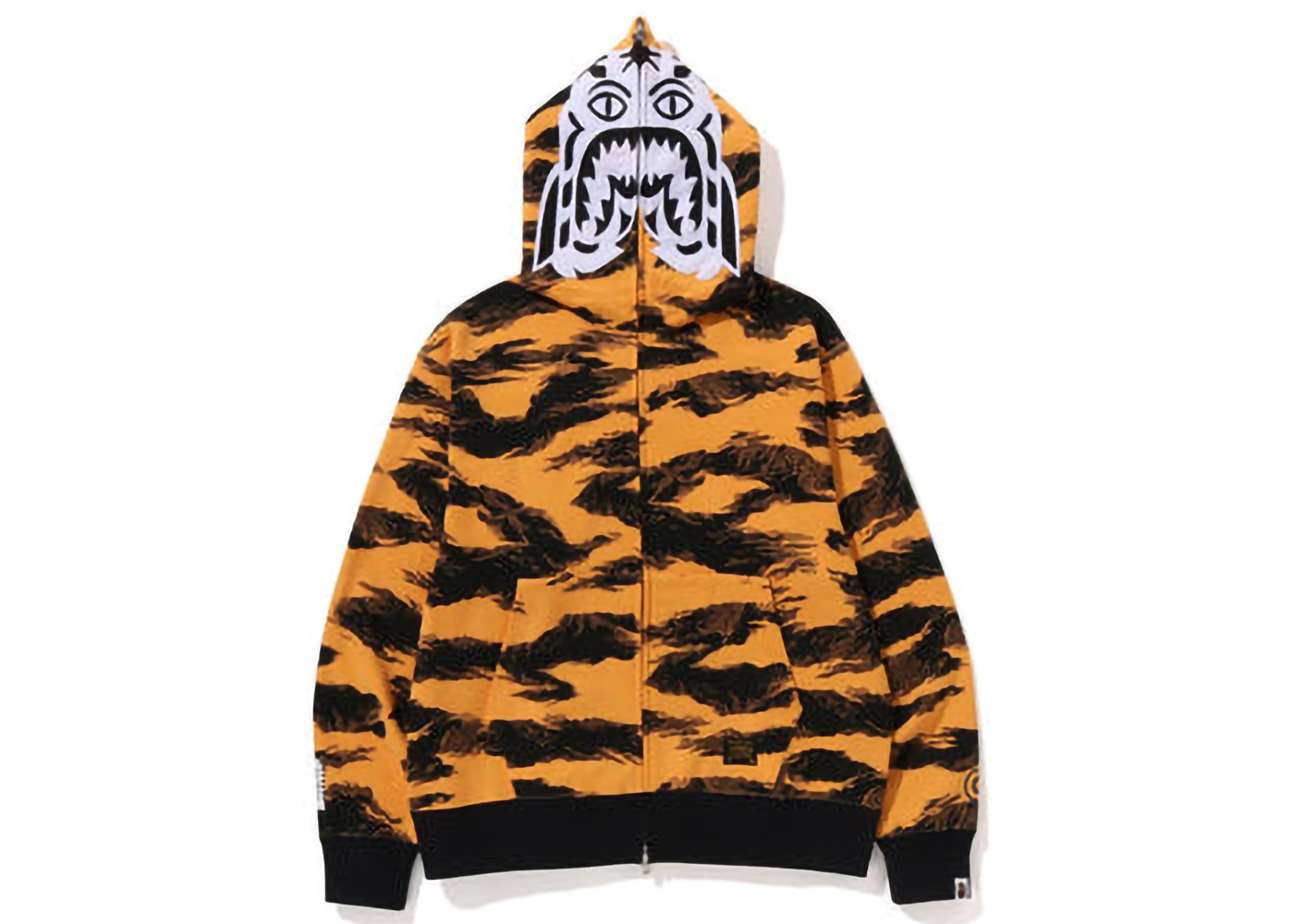 BAPE Tiger Camo Tiger Relaxed Fit Full Zip Hoodie (FW22) Orange 