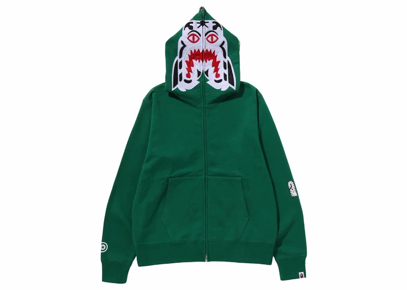 BAPE Tiger Full Zip Hoodie FW23 Green Men s FW23 US