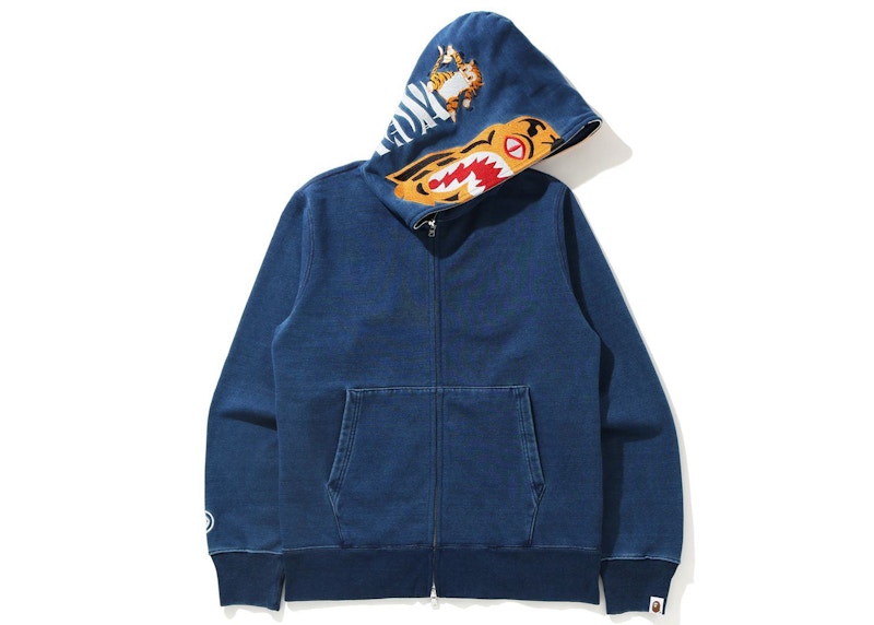 BAPE Tiger Full Zip Hoodie Navy