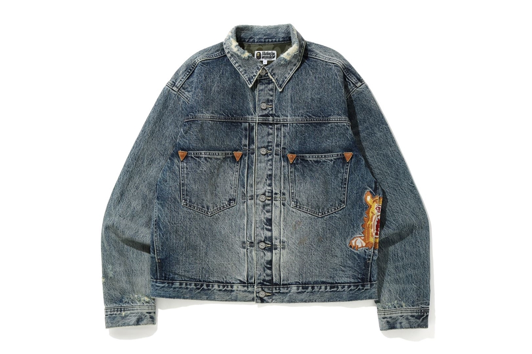 BAPE Tiger Heavy Wash Miner Denim Jacket Indigo - SS20 - CN