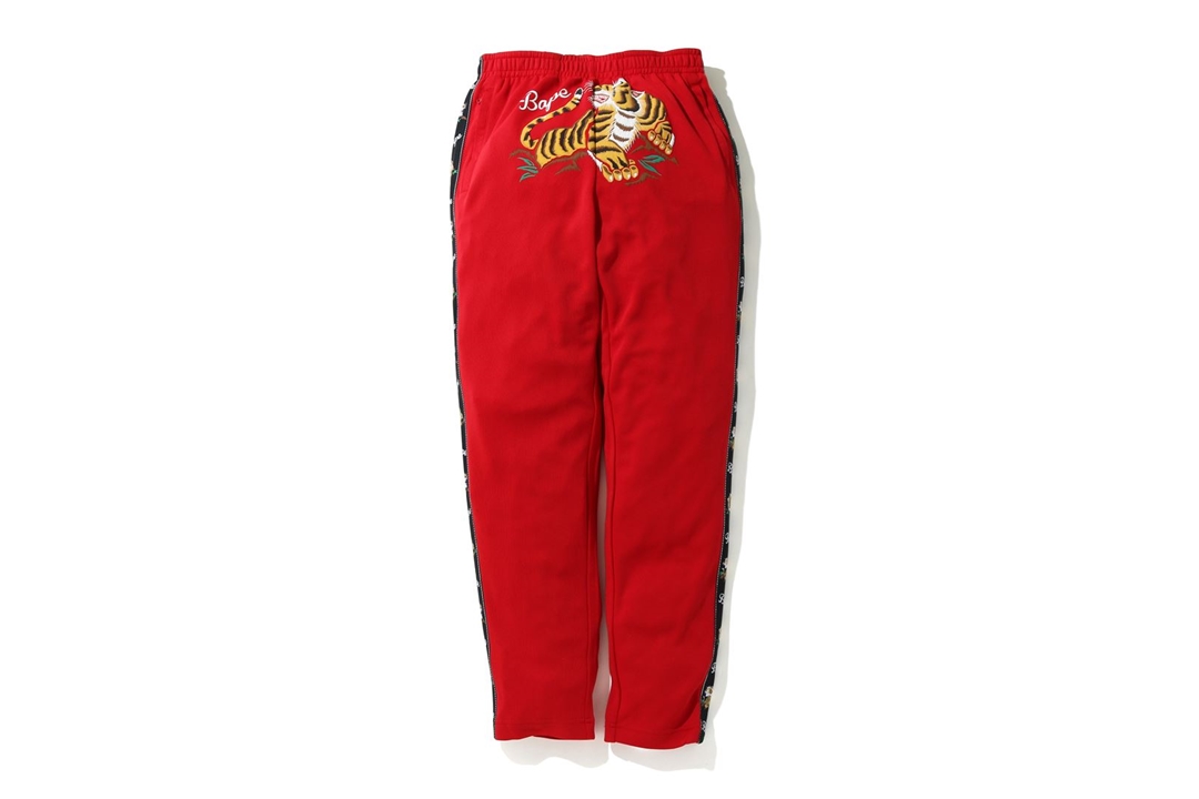 BAPE Tiger Jersey Pants Red Men's - SS20 - US