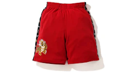 BAPE Tiger Jersey Wide Shorts Red