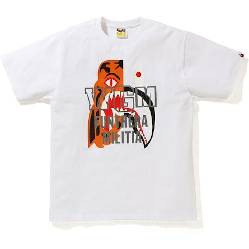 BAPE Tiger Shark Tee White Men's - SS21 - US