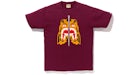 BAPE T-shirt tigre Bordeaux