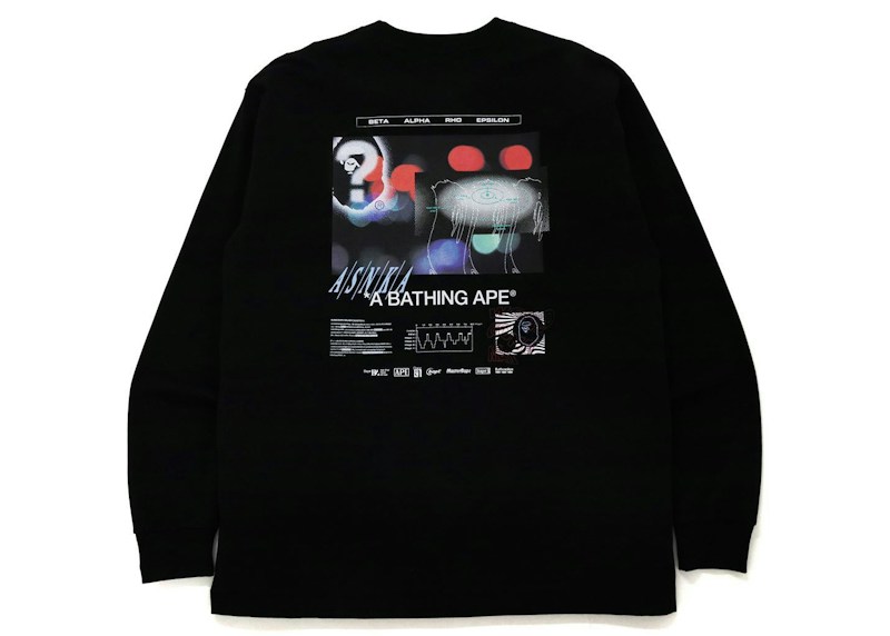 BAPE Time To Sleep Relaxed Fit L/S Tee Black Hombre - SS21 - US