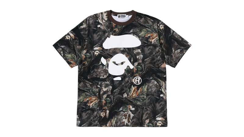 BAPE Tree Edge Camo Ape Face Relaxed Fit Tee Brown Men's