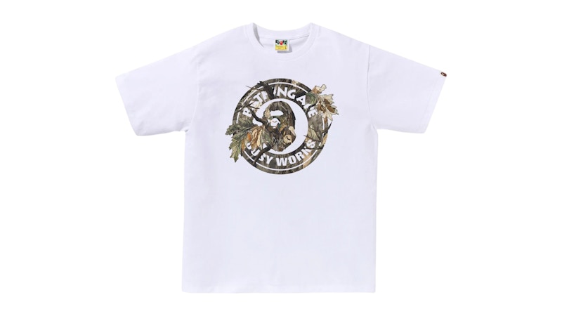 BAPE Tree Edge Camo Busy Works Tee White/Brown