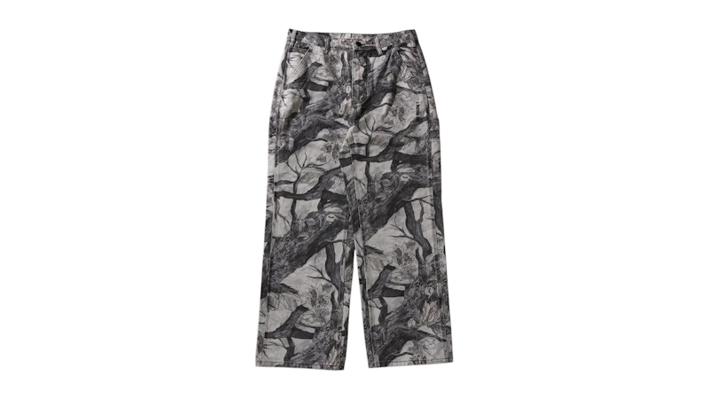 BAPE Tree Edge Camo Relaxed Fit Work Pants White Men's - FW25 - US