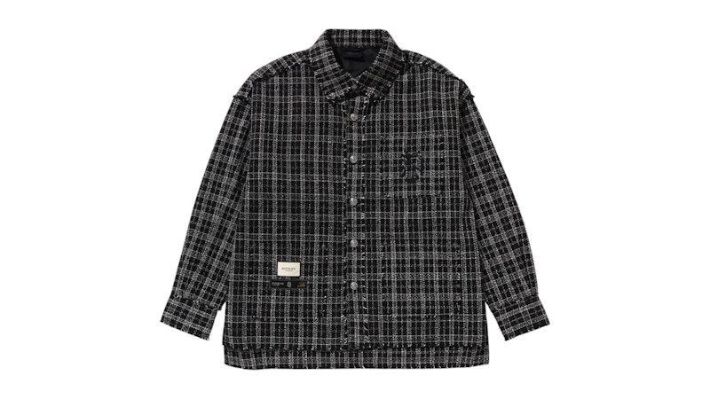 BAPE Tweed Checker Shacket Black