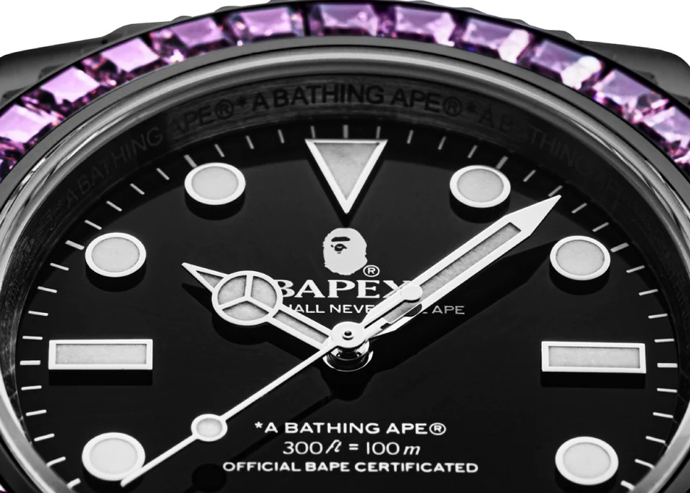 BAPE Type 1 BAPEX Crystal Stone Watch Pink Men's - SS23 - GB