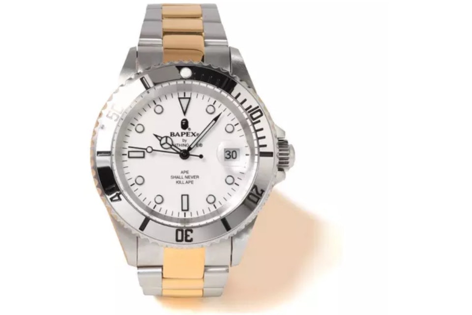 BAPE Type 1 Bapex Watch Silver/Gold