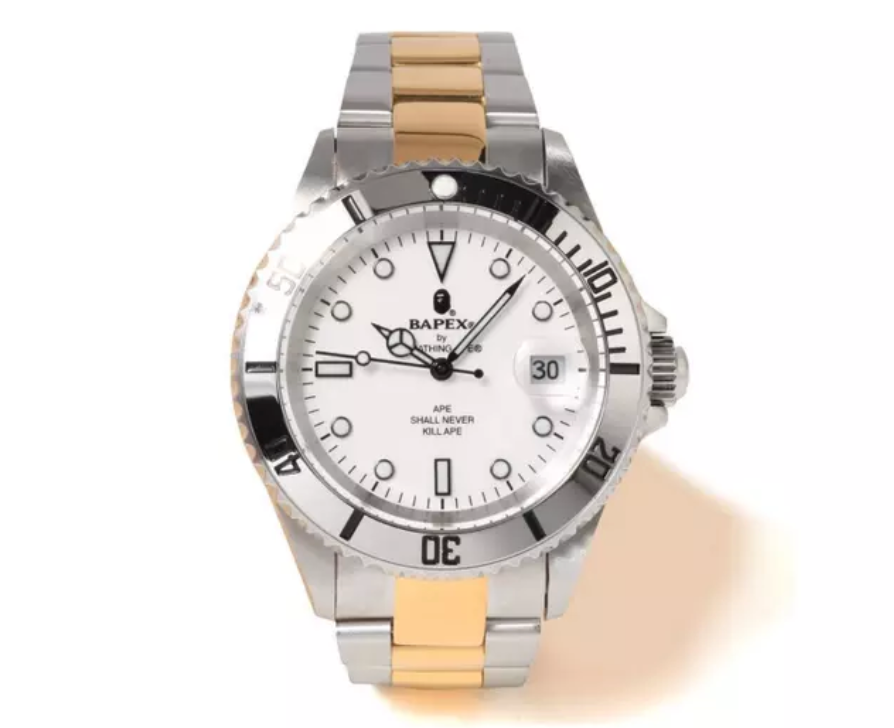 BAPE Type 1 Bapex Watch Silver/Gold -