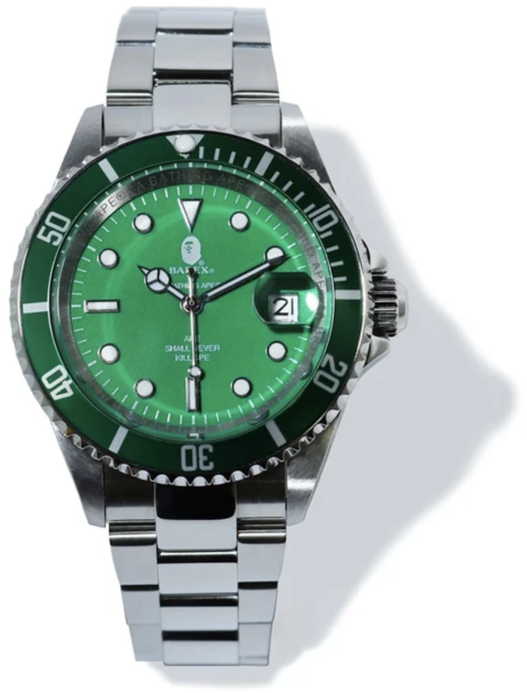 BAPE Type 1 Bapex Watch Silver/Green - US