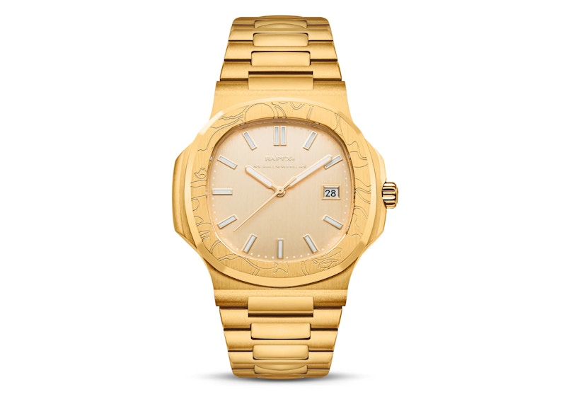 Pre-owned Bape Men's  Type 10 X Watch In Gold