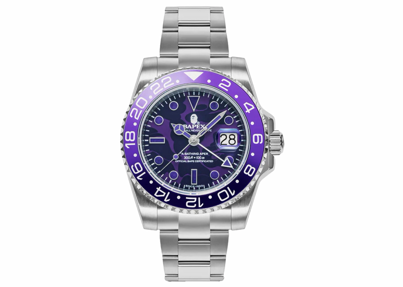 ブルーダイヤルA BATHING APE Classic Type1 Bapex Purple - 腕時計 ...