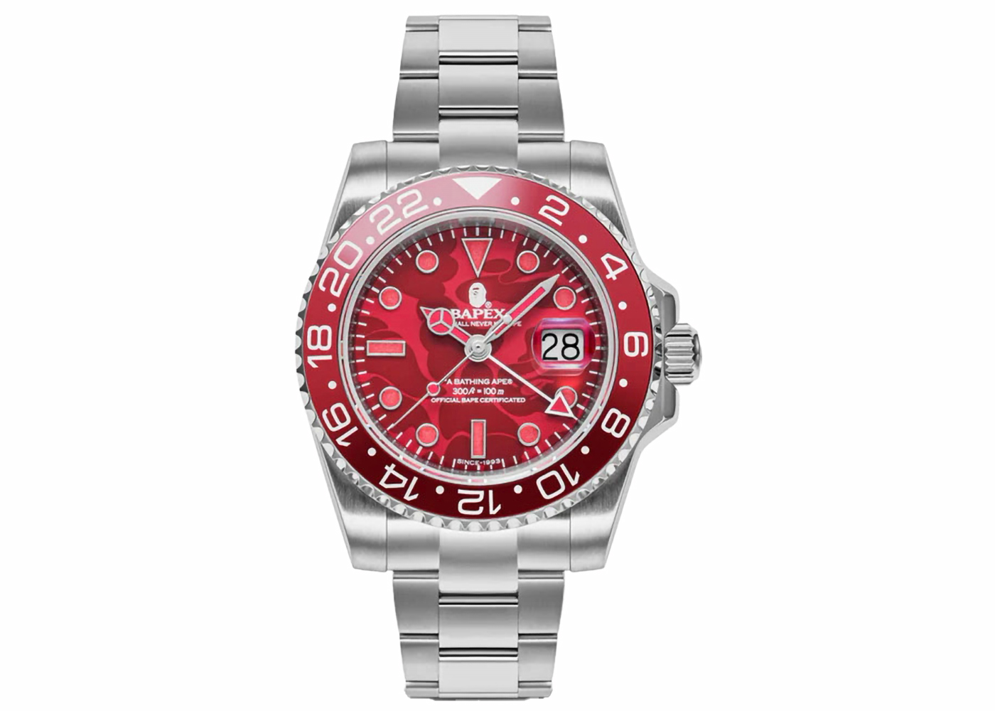 BAPE Type 2 BAPEX Color Camo Watch Red 男士- FW23 - TW