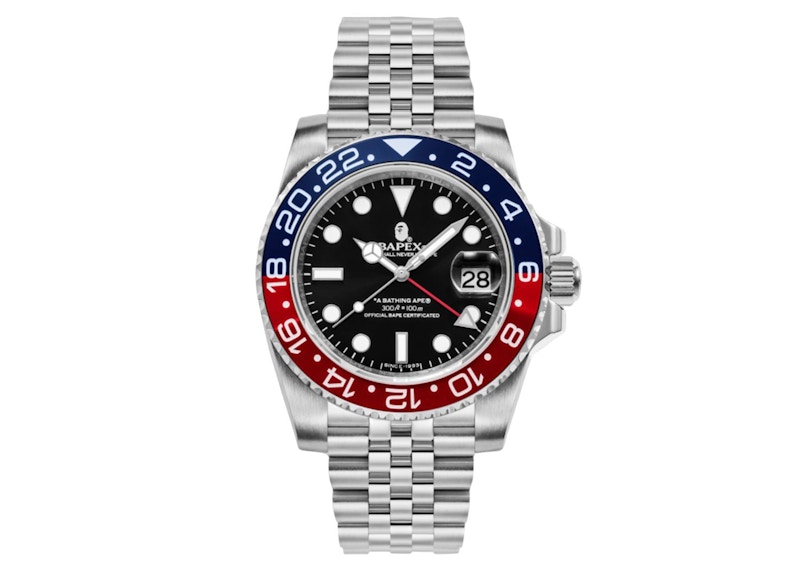 BAPE A Bathing Ape Type 2 Bapex Watch Silver/Red/Blue Men's - SS22 