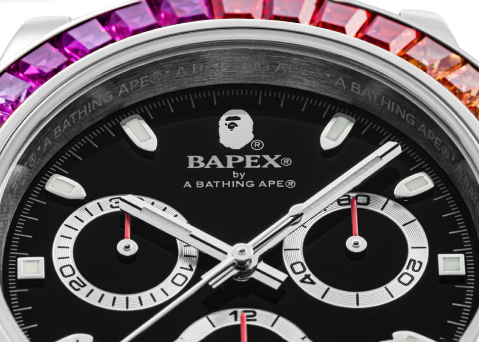 BAPE Type 4 BAPEX Crystal Stone Watch Silver Men's - SS23 - US