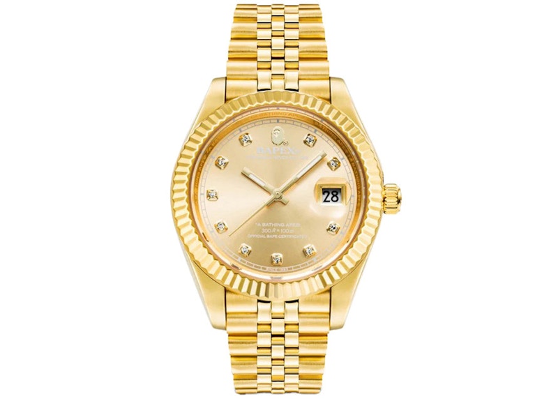 BAPE Type 6 BAPEX #1 Watch Gold