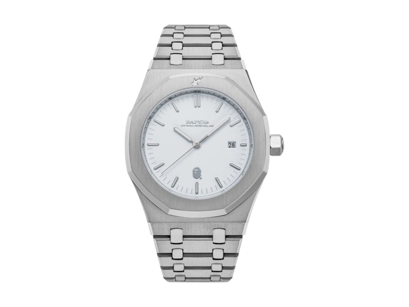 Pre-owned Bape Type 9 X Watch (ss25) In Silver