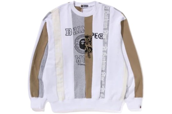 Cuello redondo BAPE Upcycle, color blanco