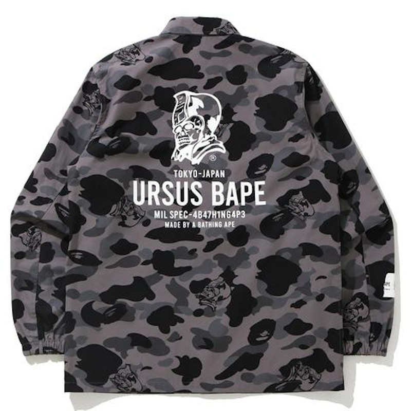 BAPE Ursus Camo Coach Jacket Black Men's - SS21 - US