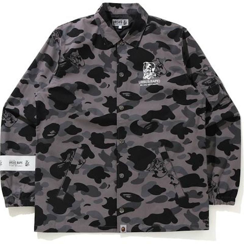 BAPE Ursus Camo Coach Jacket Black Men's - SS21 - US