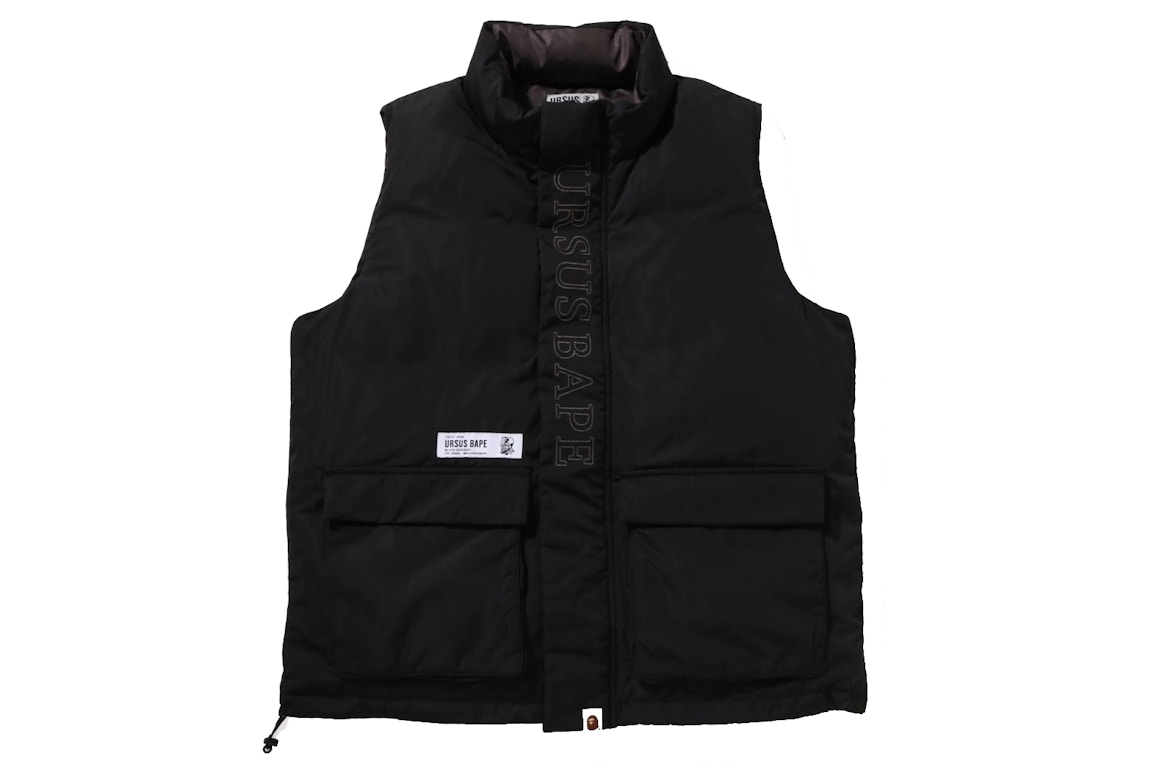 Pre-owned Bape Ursus Loose Fit Down Vest Black