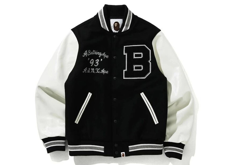 BAPE Varsity Jacket Black Men's - SS21 - US