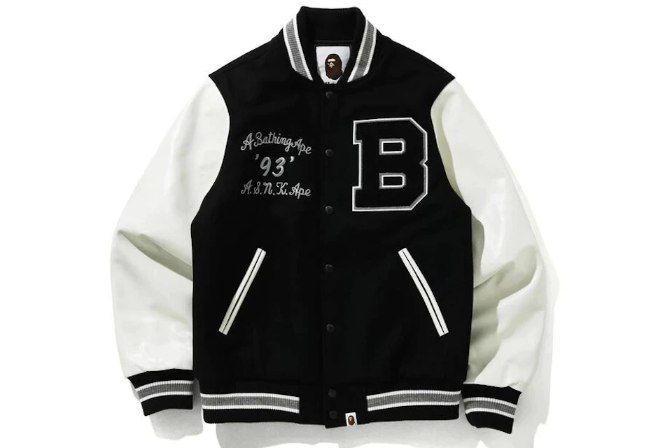 BAPE Varsity Jacket Black