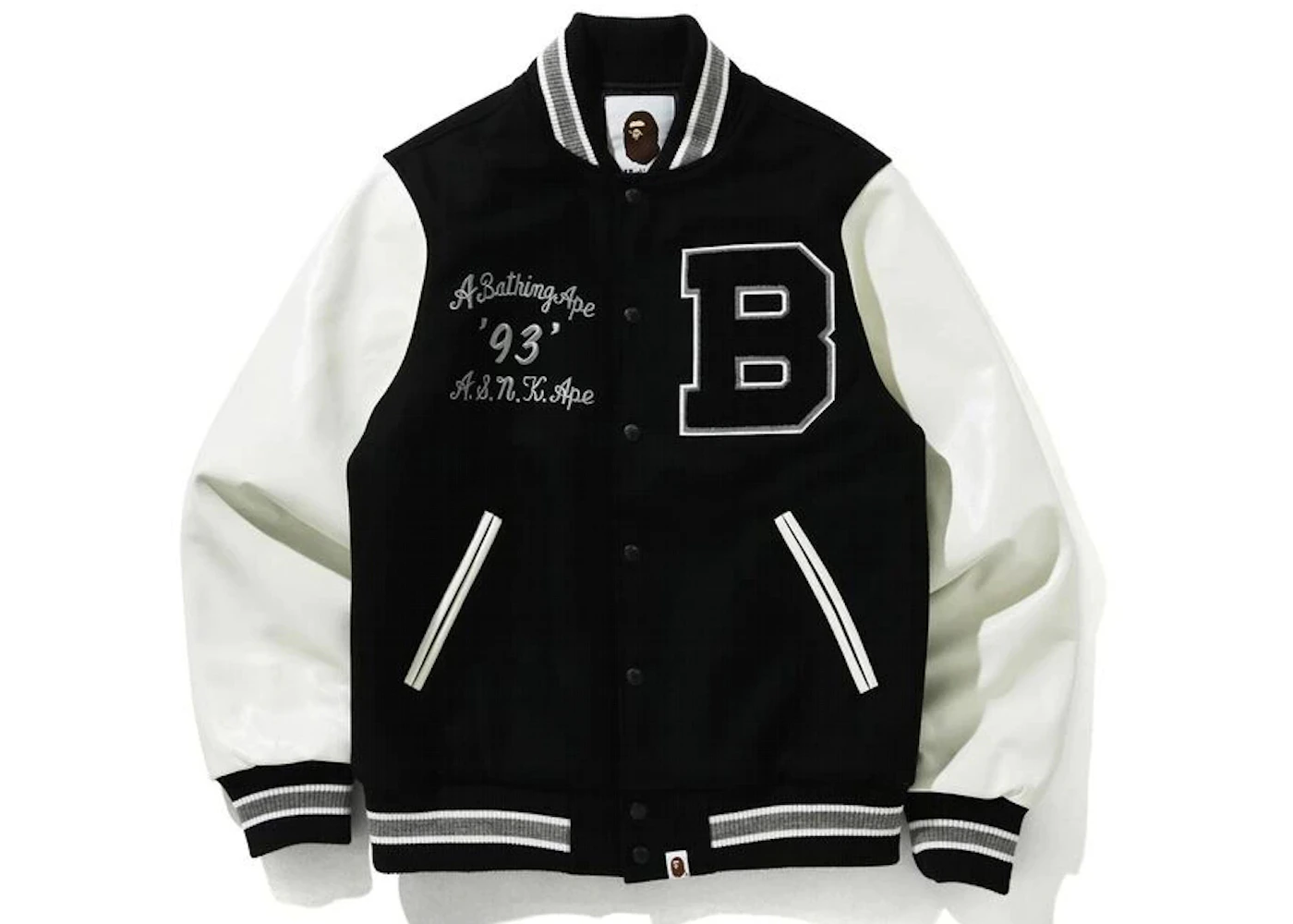 BAPE Varsity Jacket Black - SS21 - US