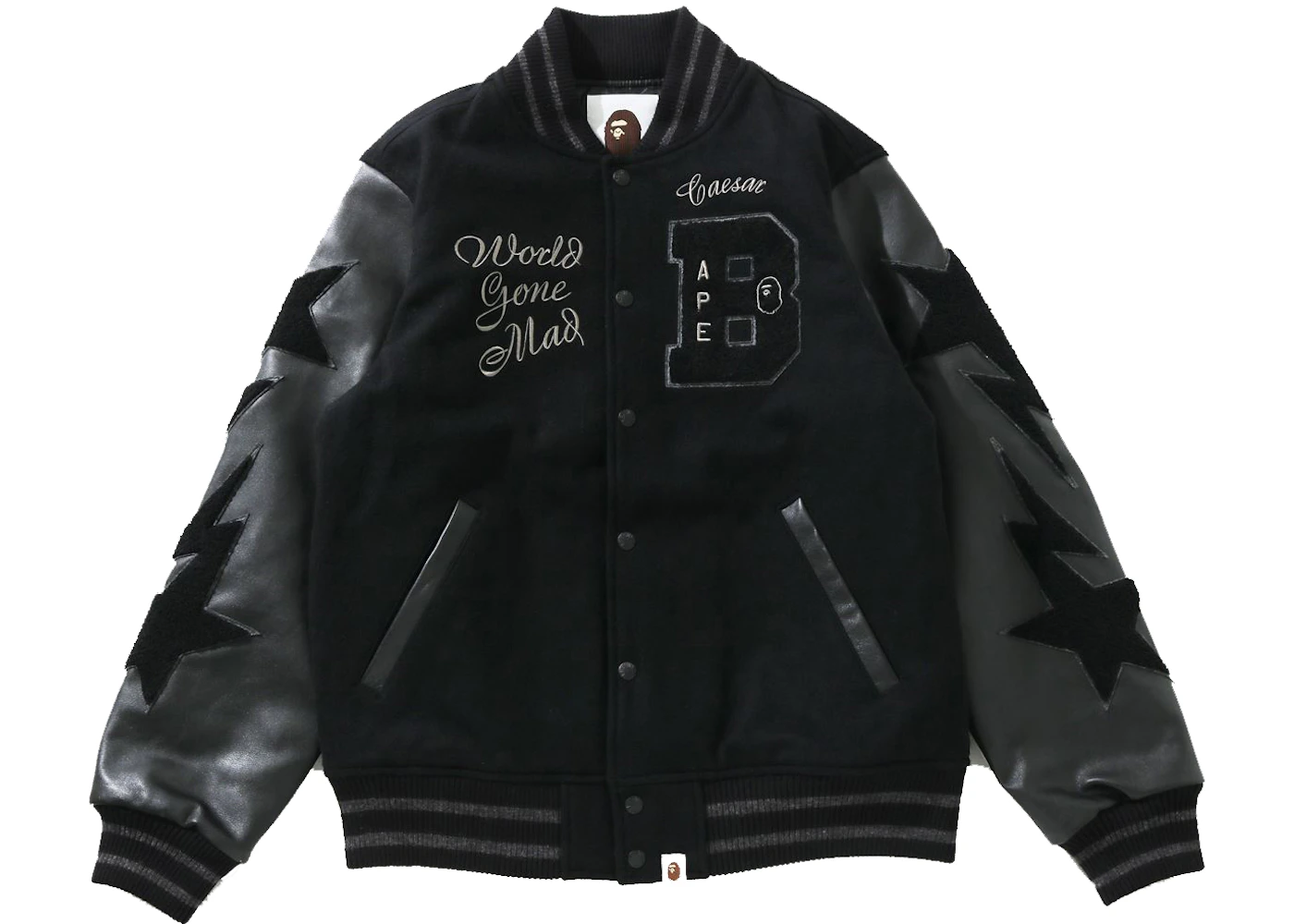 BAPE Varsity Jacket (FW21) Black Men's FW21 US - Main Image