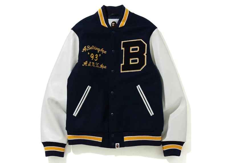 BAPE Crazy Patch Varsity Jacket Black Men's - FW21 - US