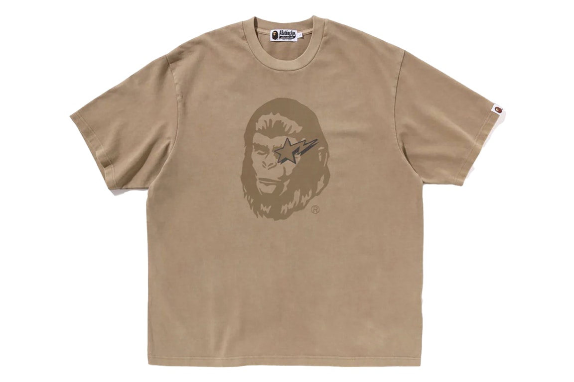 Pre-owned Bape Wgm Garment Dyed Relaxed Fit Tee Brown