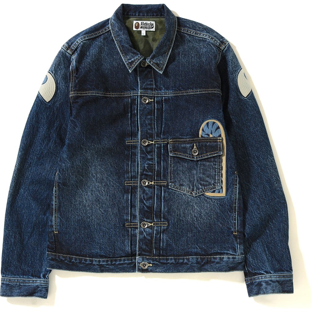 BAPE Washed Denim Jacket Indigo - SS19 - US